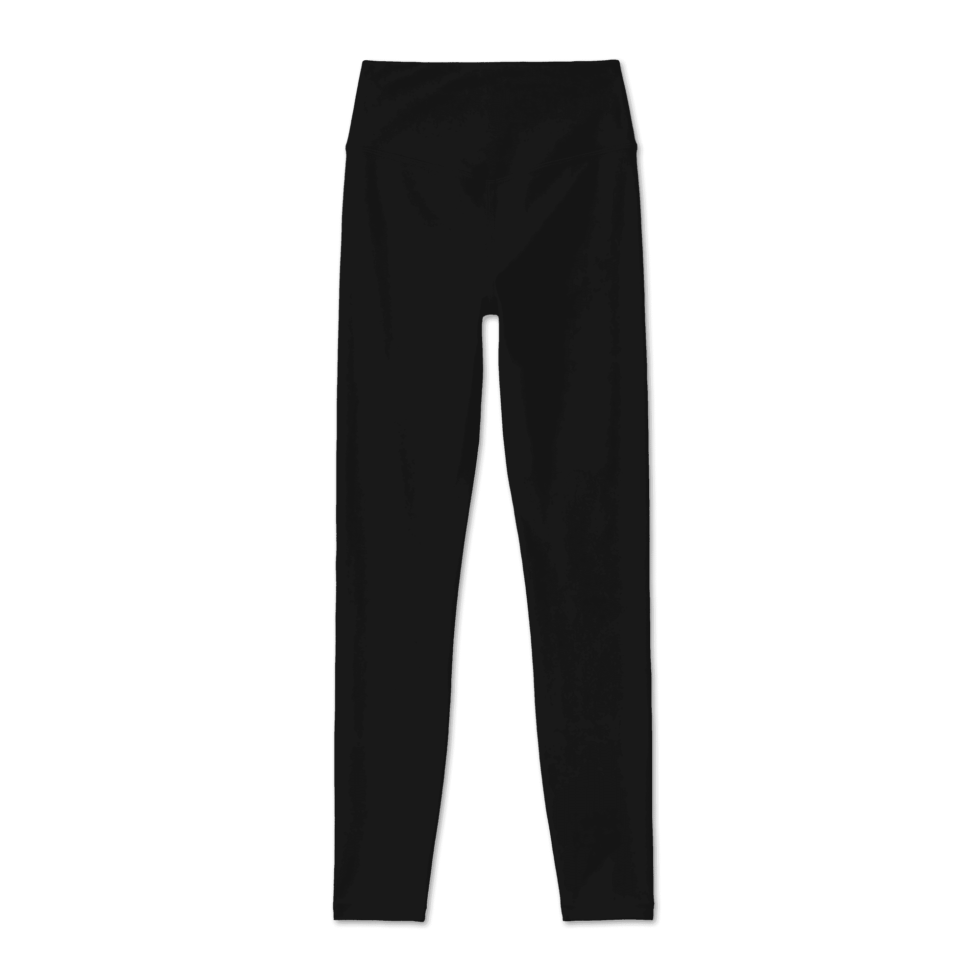 Women’s Luxe Leggings in black, full Trade Echo logo, back view