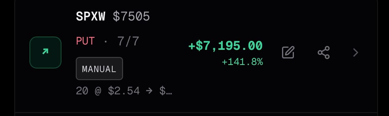 dustinstrade realized profit screenshot