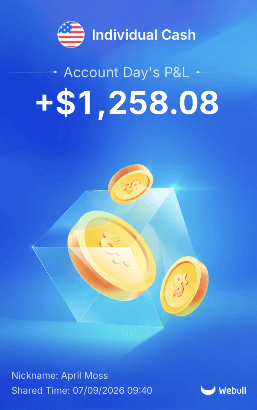 April Moss realized profit screenshot