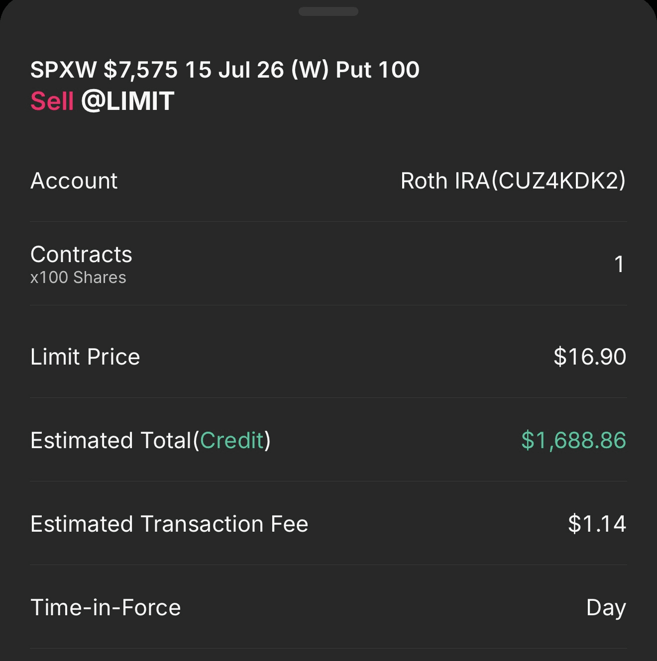 Moneymanmikeee realized profit screenshot