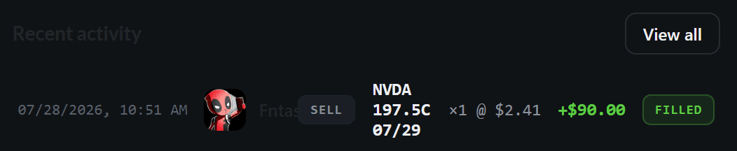 savalicious realized profit screenshot