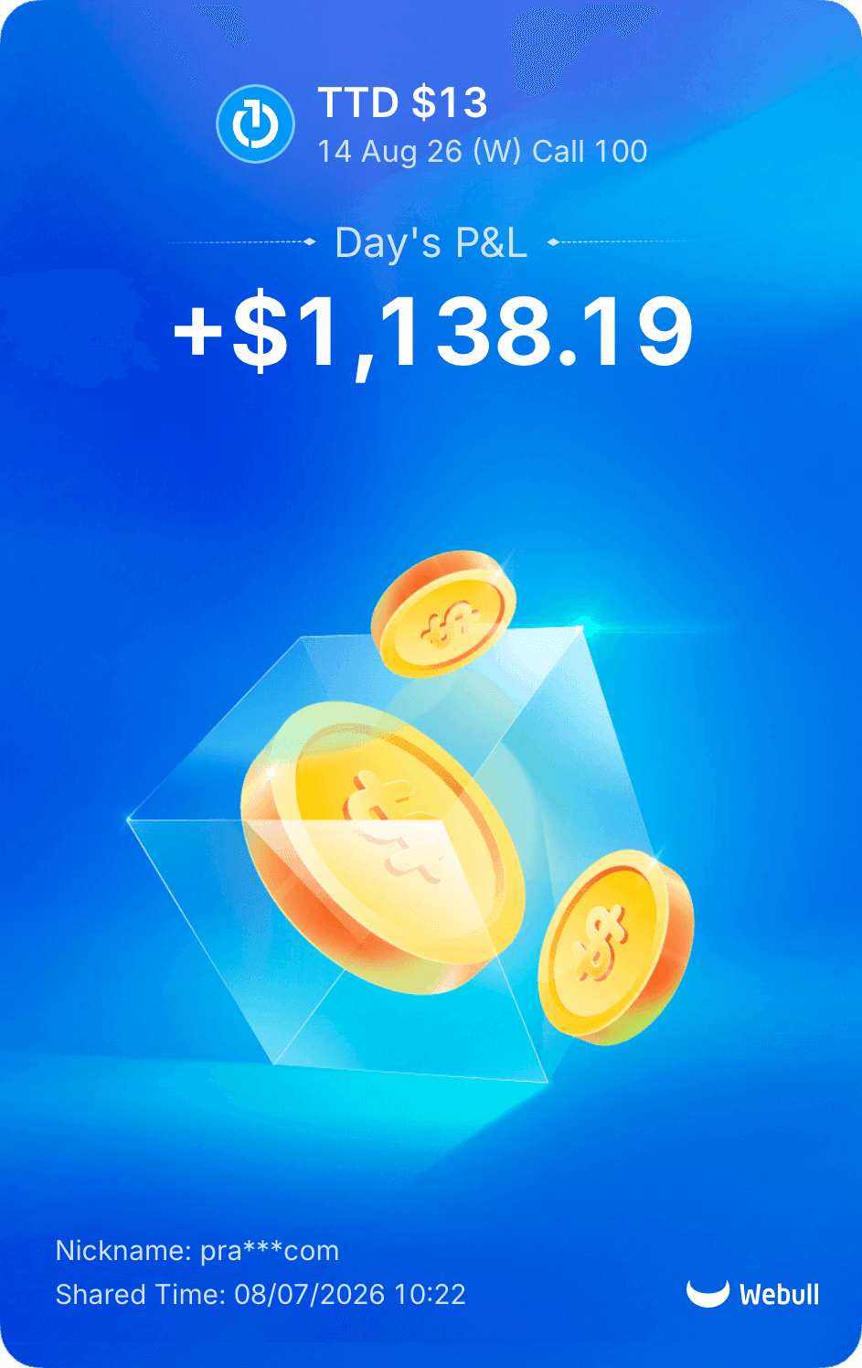 $PYder realized profit screenshot