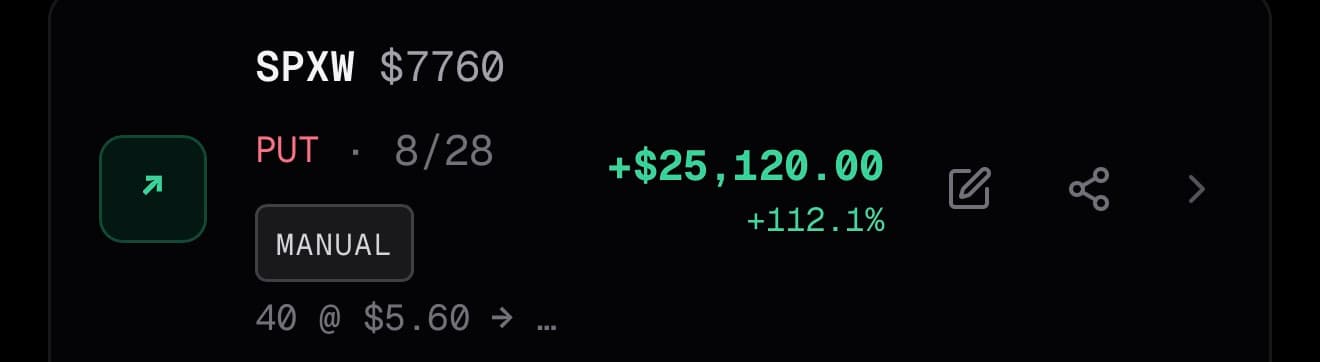 dustintrade realized profit screenshot