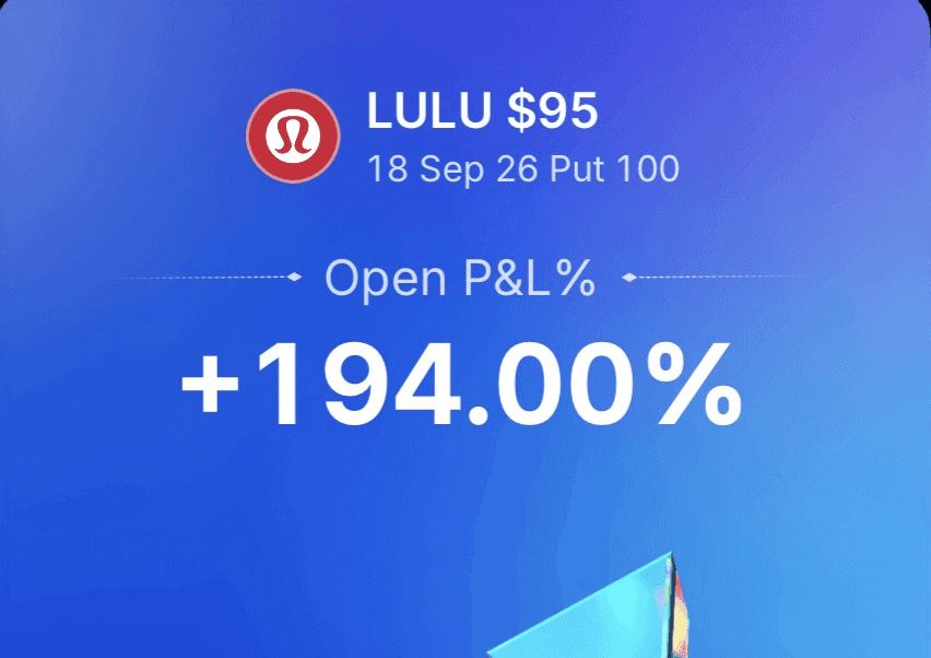 AG realized profit screenshot