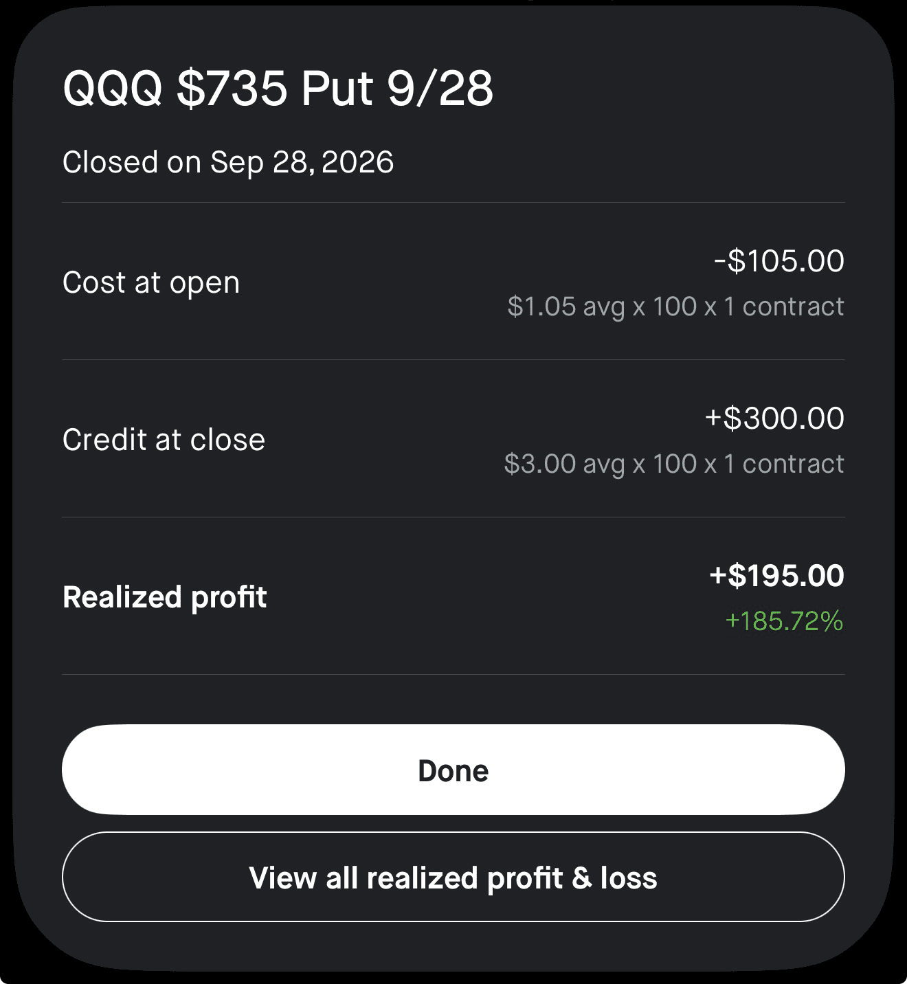 ItsAdripmTrades realized profit screenshot