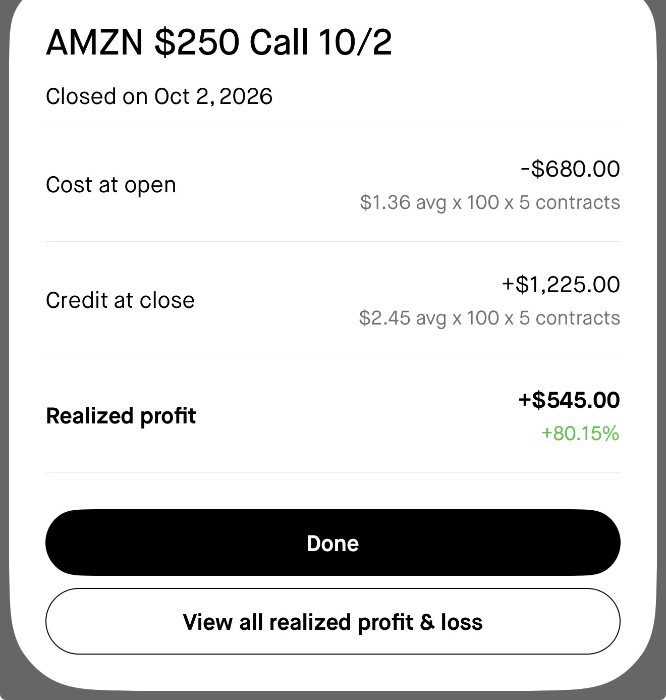Nathan realized profit screenshot